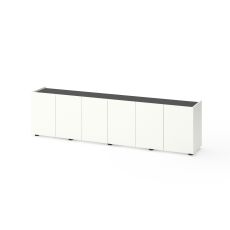 Тумба TV B026 2000х350х530 ЛДСП, Білий Сніг - Антрацит