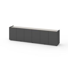 Тумба TV B026 2000х350х530 ЛДСП, Антрацит - Кашемір