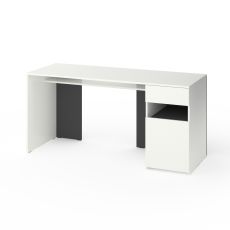 Стол В031R 1600х600х760 ЛДСП, Белый Снег – Антрацит