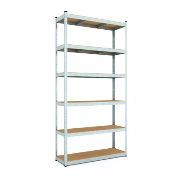 Стелаж Бюджет ОД 2400х1200х500 , 125 кг/полицю, 6 полиць, ДСП, оцинкований (для книг, документів, квітів, речей)