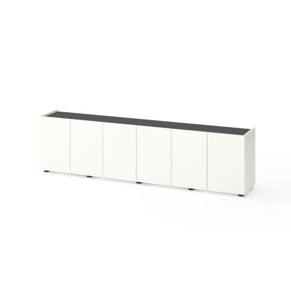 Тумба TV B026 2000х350х530 ЛДСП, Білий Сніг - Антрацит