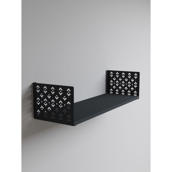 Полиця навісна Візерунок 170х800х220, 25 кг/полицю, ЛДСП, антрацит-антрацит