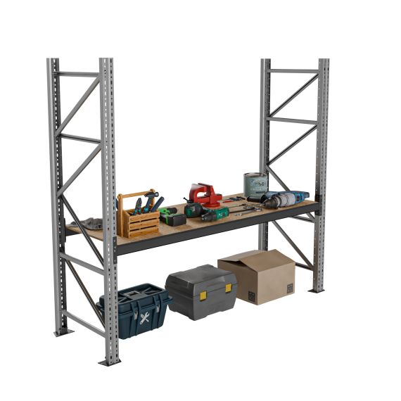Стелаж поличковий  2475х2200х600 мм, 1 ярус без ДСП, изображение 2