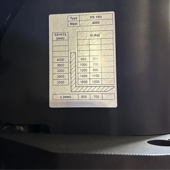Штабелер електричний GTM PS16N 4000 1,6т/4,0м з АКБ 2*12В 240 А*год (PS16N 4000), изображение 6